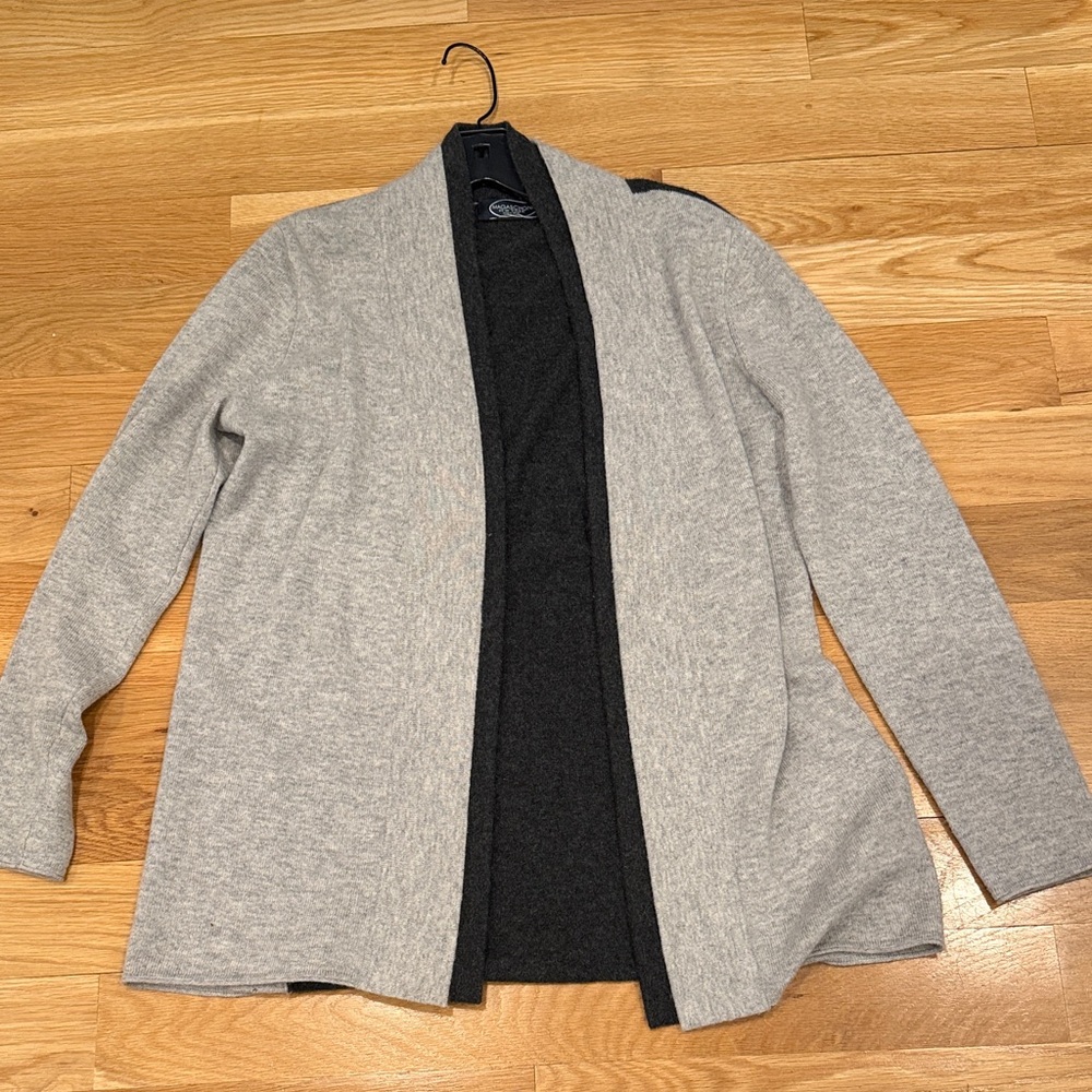 Magaschoni 100% Cashmere Open Cardigan Sweater